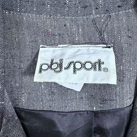 Vintage PBJ Sport Double Button Tweed Cropped Blazer Size 5 - Picture 2 of 9